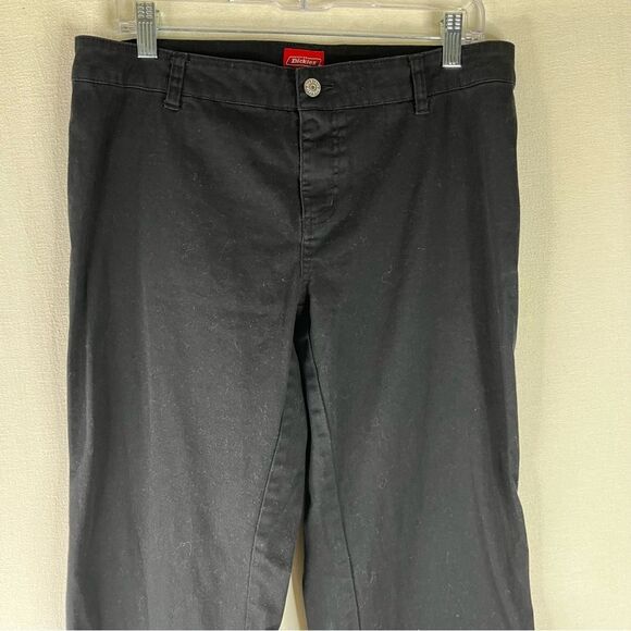 Dickies Pants‎ Juniors Women’s Black Straight Leg Work Stretch Pants 15 - Picture 3 of 8